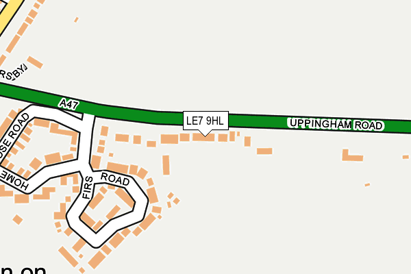 LE7 9HL map - OS OpenMap – Local (Ordnance Survey)