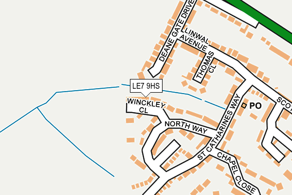 LE7 9HS map - OS OpenMap – Local (Ordnance Survey)