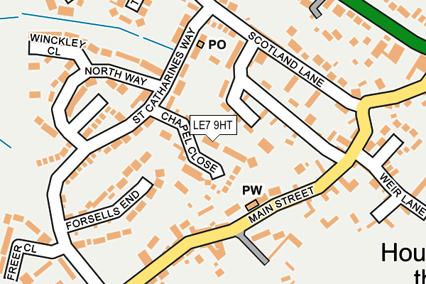 LE7 9HT map - OS OpenMap – Local (Ordnance Survey)