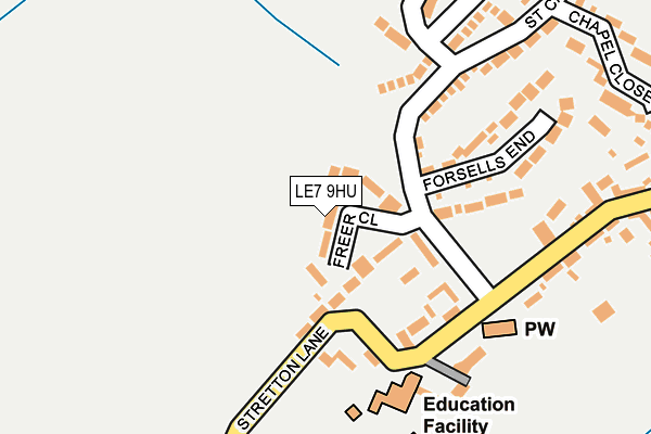 LE7 9HU map - OS OpenMap – Local (Ordnance Survey)