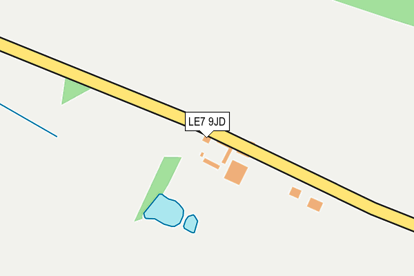 LE7 9JD map - OS OpenMap – Local (Ordnance Survey)