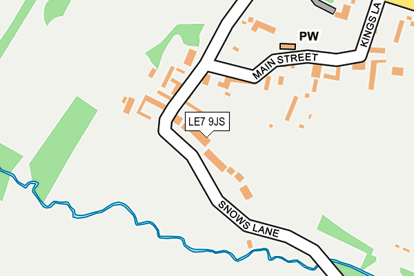 LE7 9JS map - OS OpenMap – Local (Ordnance Survey)
