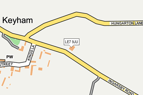 LE7 9JU map - OS OpenMap – Local (Ordnance Survey)