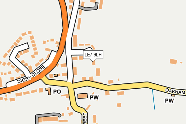 LE7 9LH map - OS OpenMap – Local (Ordnance Survey)