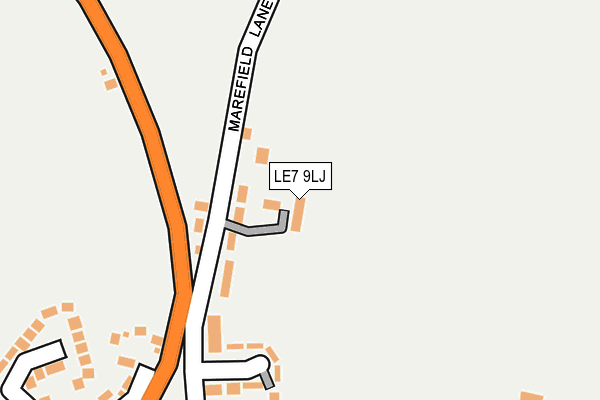 LE7 9LJ map - OS OpenMap – Local (Ordnance Survey)