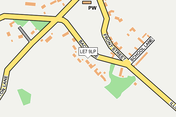 LE7 9LP map - OS OpenMap – Local (Ordnance Survey)