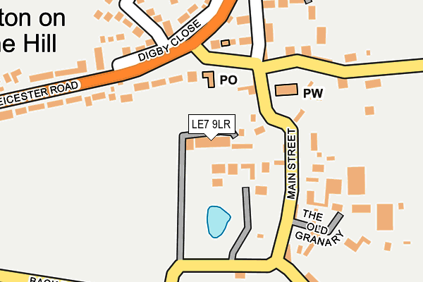 LE7 9LR map - OS OpenMap – Local (Ordnance Survey)