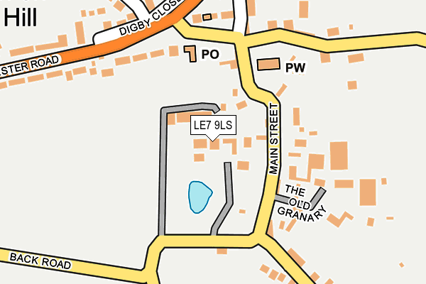 LE7 9LS map - OS OpenMap – Local (Ordnance Survey)