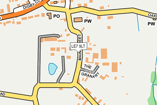 LE7 9LT map - OS OpenMap – Local (Ordnance Survey)