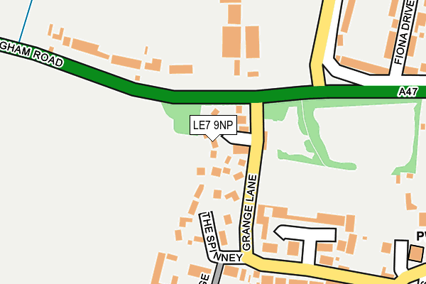 LE7 9NP map - OS OpenMap – Local (Ordnance Survey)