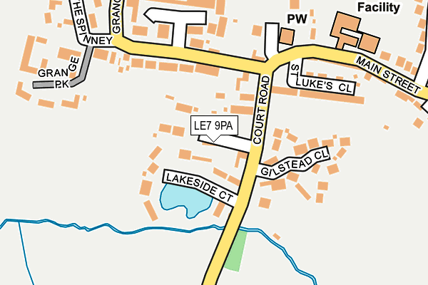 LE7 9PA map - OS OpenMap – Local (Ordnance Survey)