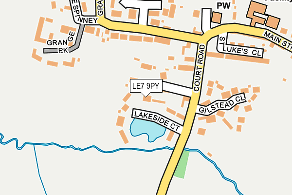 LE7 9PY map - OS OpenMap – Local (Ordnance Survey)