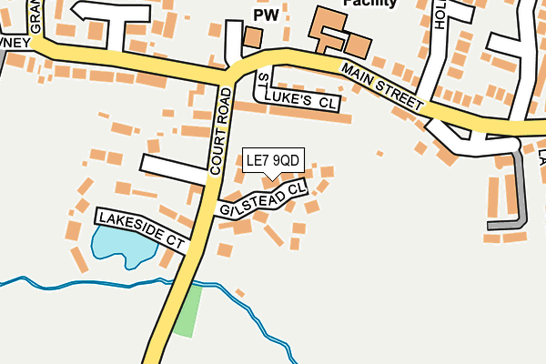 LE7 9QD map - OS OpenMap – Local (Ordnance Survey)