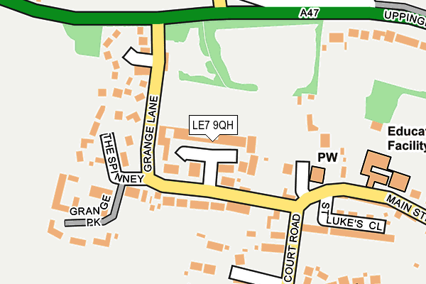 LE7 9QH map - OS OpenMap – Local (Ordnance Survey)