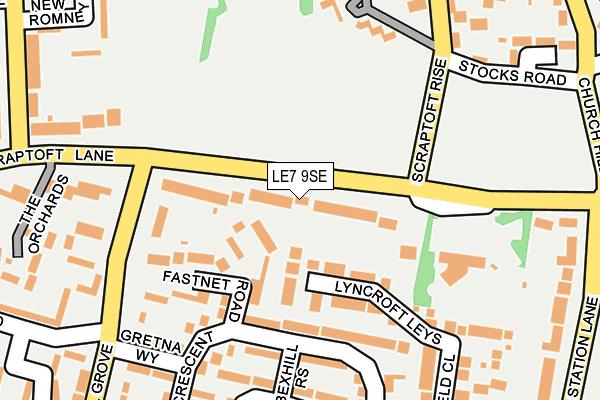 LE7 9SE map - OS OpenMap – Local (Ordnance Survey)