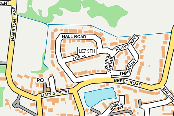 LE7 9TH map - OS OpenMap – Local (Ordnance Survey)