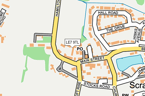 LE7 9TL map - OS OpenMap – Local (Ordnance Survey)