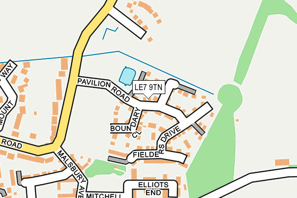 LE7 9TN map - OS OpenMap – Local (Ordnance Survey)