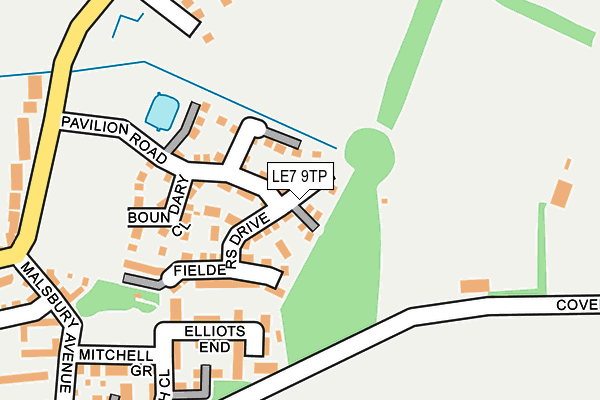 LE7 9TP map - OS OpenMap – Local (Ordnance Survey)