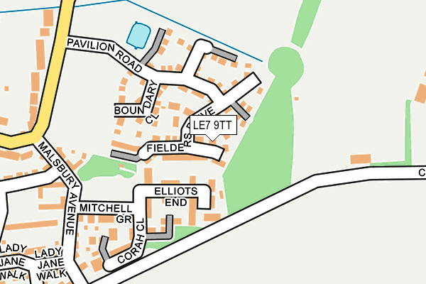 LE7 9TT map - OS OpenMap – Local (Ordnance Survey)