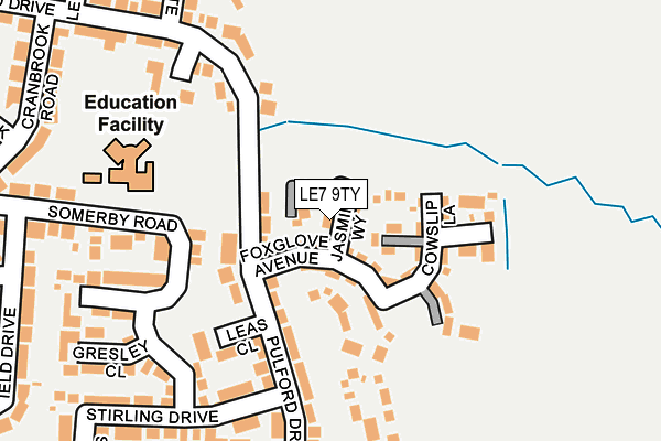 LE7 9TY map - OS OpenMap – Local (Ordnance Survey)