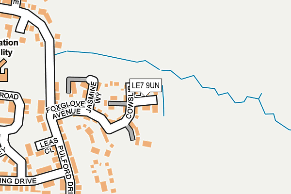 LE7 9UN map - OS OpenMap – Local (Ordnance Survey)