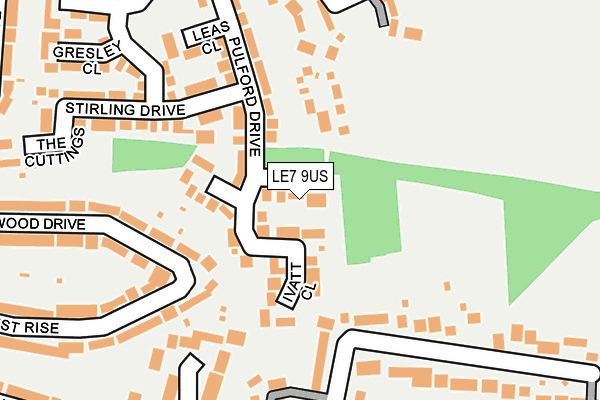 LE7 9US map - OS OpenMap – Local (Ordnance Survey)