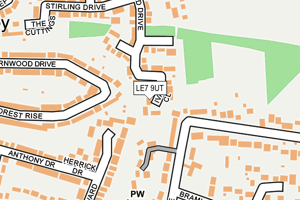 LE7 9UT map - OS OpenMap – Local (Ordnance Survey)