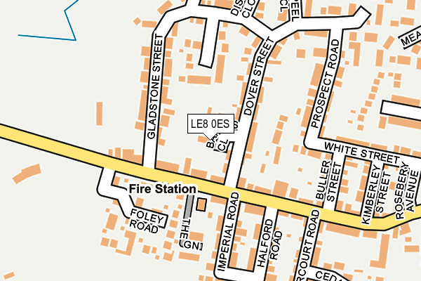LE8 0ES map - OS OpenMap – Local (Ordnance Survey)