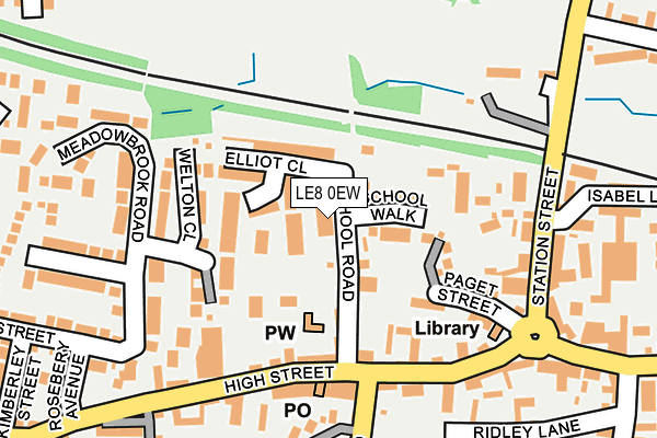 LE8 0EW map - OS OpenMap – Local (Ordnance Survey)