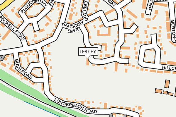 LE8 0EY map - OS OpenMap – Local (Ordnance Survey)