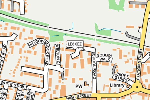 LE8 0EZ map - OS OpenMap – Local (Ordnance Survey)