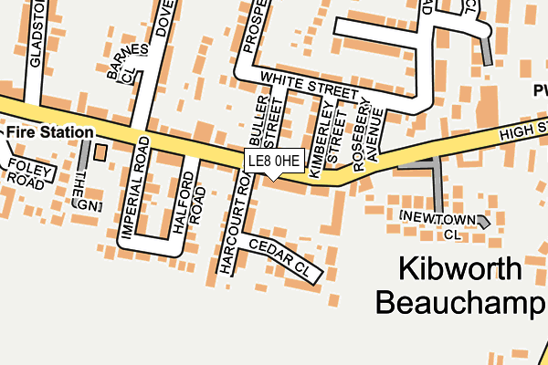 Map of THE CAT HOTEL KIBWORTH LTD. at local scale