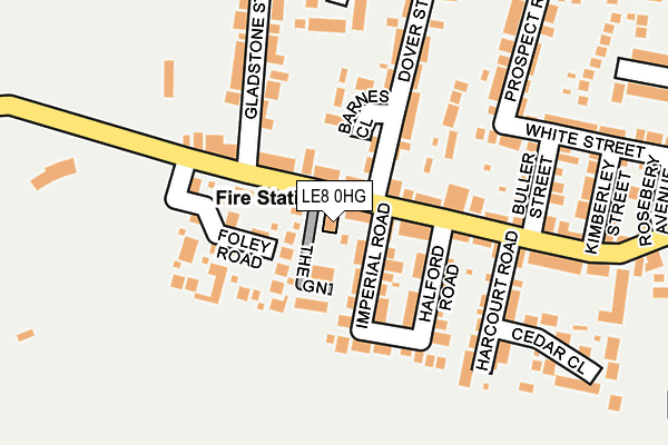 LE8 0HG map - OS OpenMap – Local (Ordnance Survey)