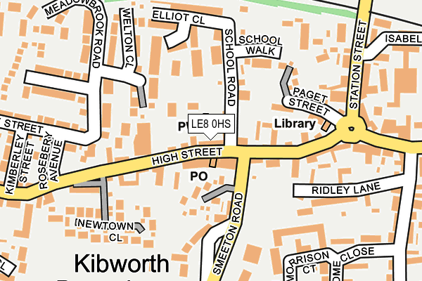 Map of THE BOOKSHOP KIBWORTH LIMITED at local scale