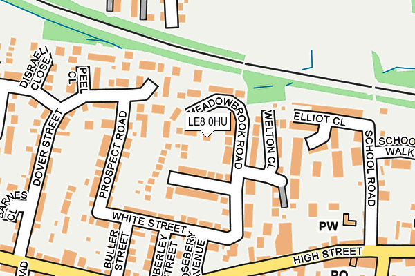 LE8 0HU map - OS OpenMap – Local (Ordnance Survey)