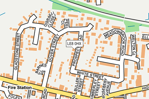 LE8 0HX map - OS OpenMap – Local (Ordnance Survey)