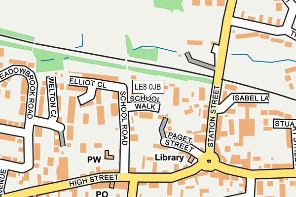 LE8 0JB map - OS OpenMap – Local (Ordnance Survey)
