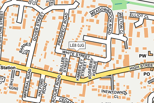 LE8 0JG map - OS OpenMap – Local (Ordnance Survey)