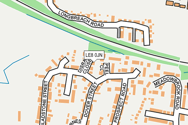 LE8 0JN map - OS OpenMap – Local (Ordnance Survey)