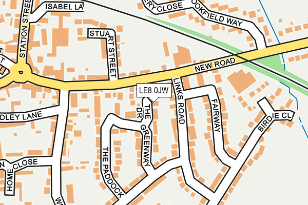 LE8 0JW map - OS OpenMap – Local (Ordnance Survey)