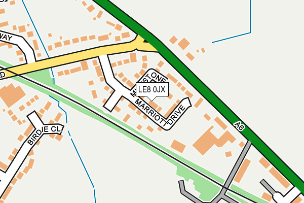 LE8 0JX map - OS OpenMap – Local (Ordnance Survey)
