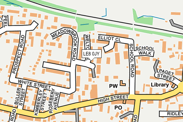 LE8 0JY map - OS OpenMap – Local (Ordnance Survey)