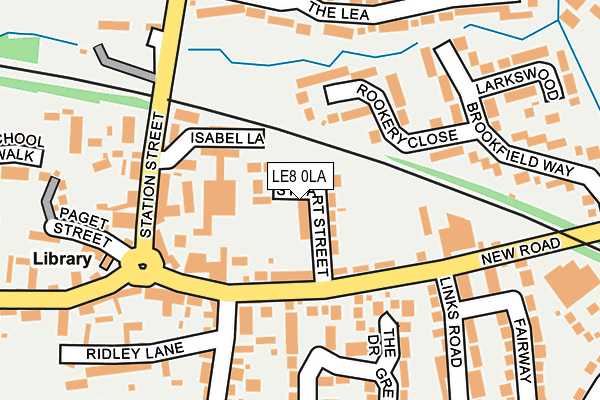 LE8 0LA map - OS OpenMap – Local (Ordnance Survey)