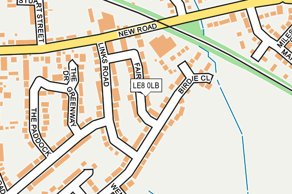 LE8 0LB map - OS OpenMap – Local (Ordnance Survey)