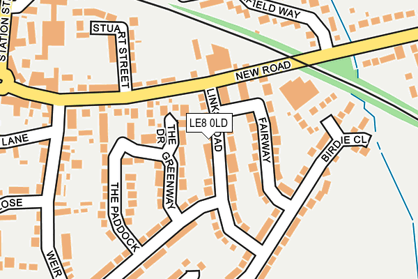 LE8 0LD map - OS OpenMap – Local (Ordnance Survey)