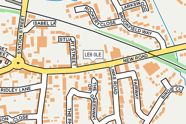 LE8 0LE map - OS OpenMap – Local (Ordnance Survey)