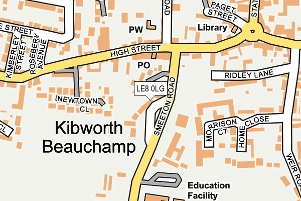 LE8 0LG map - OS OpenMap – Local (Ordnance Survey)