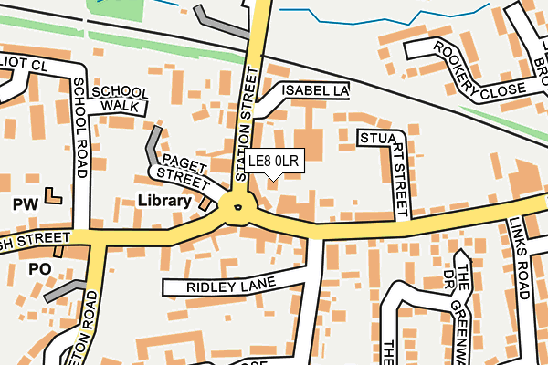 LE8 0LR map - OS OpenMap – Local (Ordnance Survey)