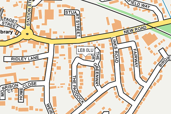 LE8 0LU map - OS OpenMap – Local (Ordnance Survey)